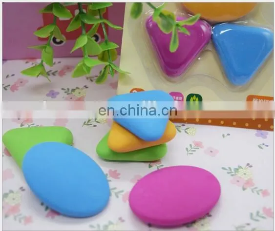 Colorful Triangle and Oval Erasers Set Geometric Color Erasers photo-2