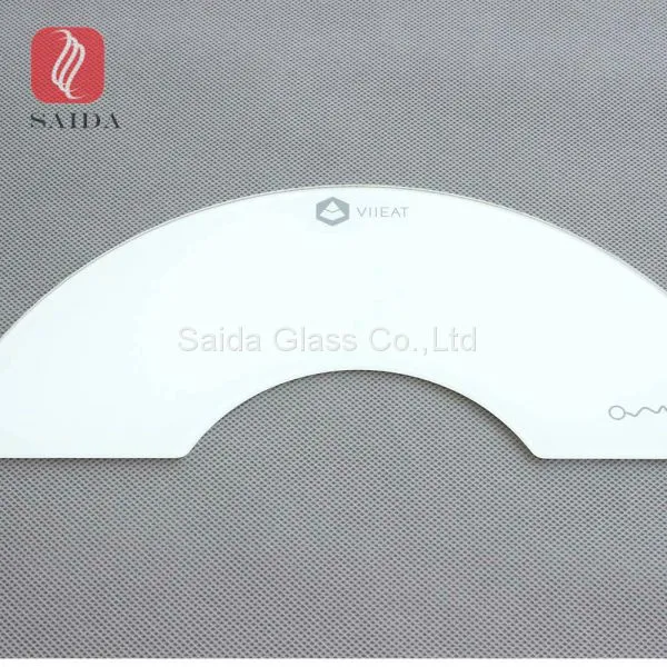 Custom Sector Shape White Printed Tempered Glass Panel for Home Appliance Parts photo-5