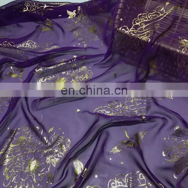 Wholesale 30D Thin Wedding Decoration Chiffon Bronzed Fabric photo-3