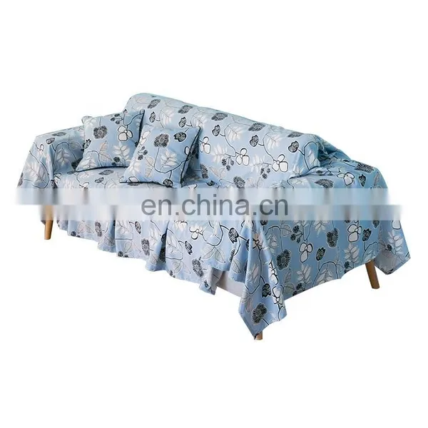New Design 100% Polyester Reactive Dyeing Rose Pattern Ornamental Sofa Cover photo-4