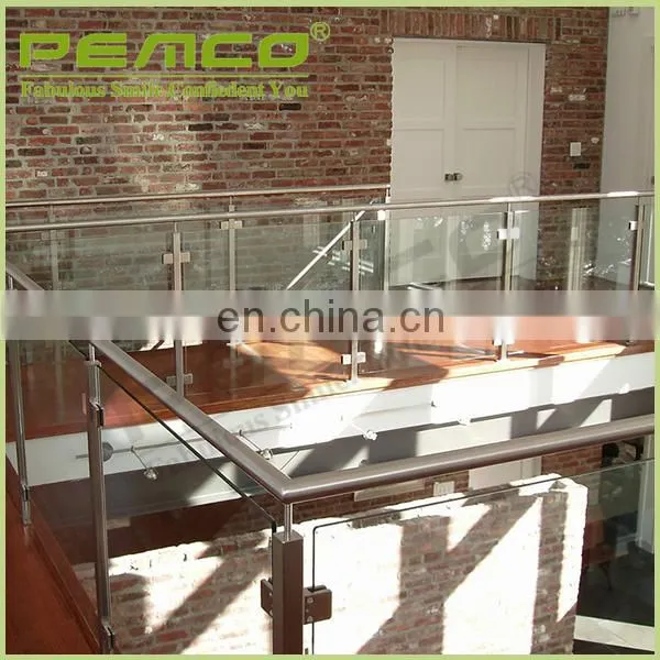Factory Price Customized Design Stainless Steel Handrail Indoor Tempered Glass Balcony Railing photo-2