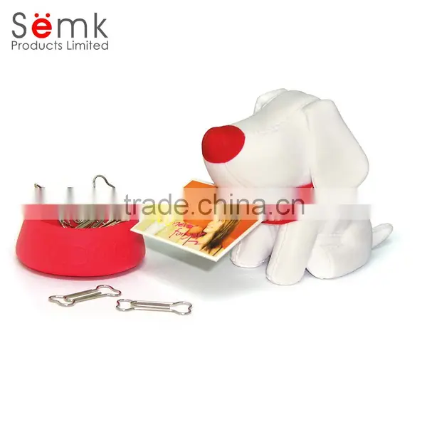 Hot Sale Plastic Customized Shape Cute Dog Magnetic Paper Clip Holder photo-2