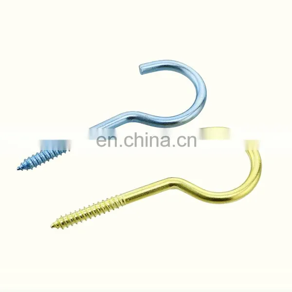 High Quality Chrome Plated Screw Shoulder Ceiling Cup Screw Hook photo-3