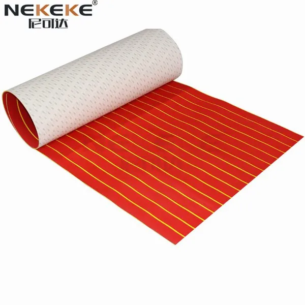 NEKEKE Red+ Yellow Stripe EVA Foam Sheet Boat Yacht Deck Pad Composite Decking photo-5