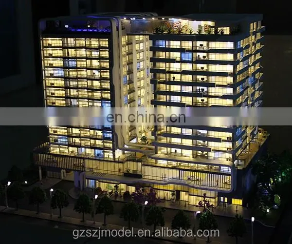 Residential and Shopping Building Scale Model, Real Estate Project Miniature 3d Model photo-2