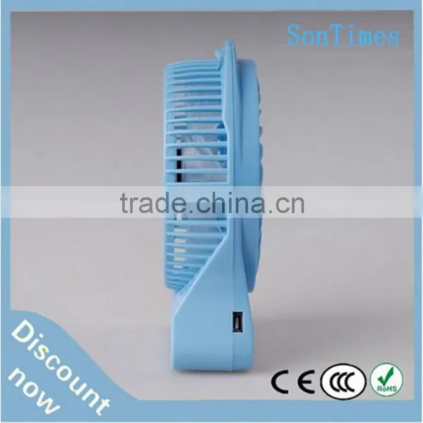 High Quality Blue Mini Desktop Computer Rechargeable Usb Mini Mist Cooling 5volt dc Water Air Cooling Fan photo-2
