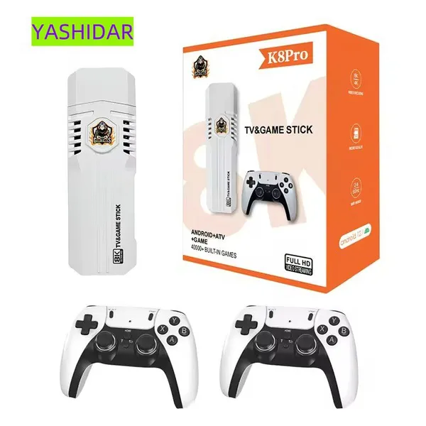 K8 Pro Game Stick tv Box 3d 4k Hd Retro Video Game Console Quad Core 64gb 40000 +games Wireless 2.4g Controller Retro Console photo-3
