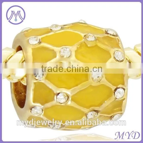 Handmade Enamel Metal African Cylinder Wedding Bead Nest Charm for Bracelet photo-2