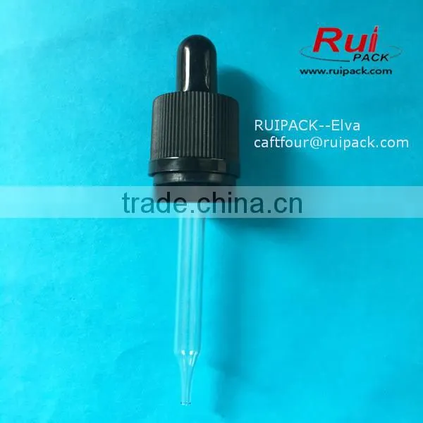 18/410 Child Proof and Temper Ring Glass Dropper With Pipette, Glass Dropper Cap photo-2