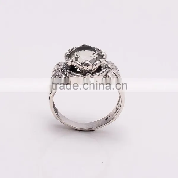 SMOKY Ring,925 Sterling Silver Jewelry Wholesale,WHOLESALE SILVER JEWELRY,SILVER EXORTER,SILVER JEWELRY FROM INDIA photo-3