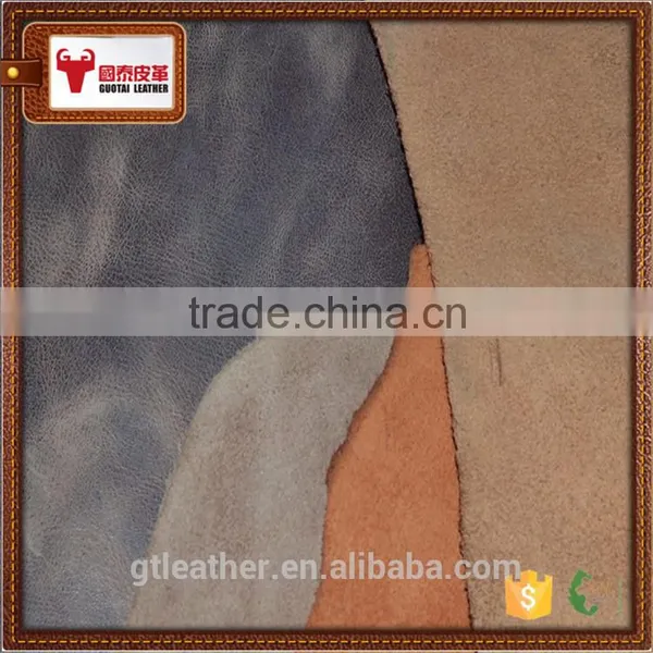 Genuine China Leather for Shoes Vintage Style Crazy Horse Pattern photo-4