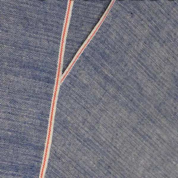 5.8oz Light Blue And Black Selvedge Denim Chambray Fabric Wholesale And Manufacture W182315