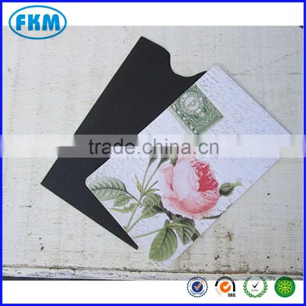 Open End Notched Edge, Gift Certificate Holder Escort Card Holder Black Card Sleeve photo-2