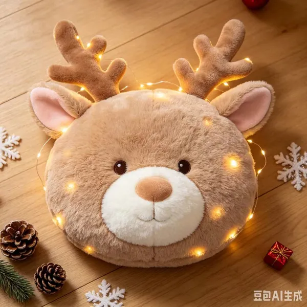 Christmas, Christmas Plush Pillow, Santa Claus, Christmas Reindeer, Sheep, Plush Pillow, Comfortable, Gift for Others - Customizable photo-5