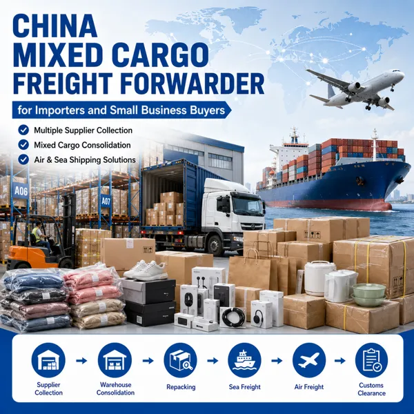 Expéditeur de fret de marchandises mixtes chinoises pour les importateurs et les acheteurs de petites entreprises