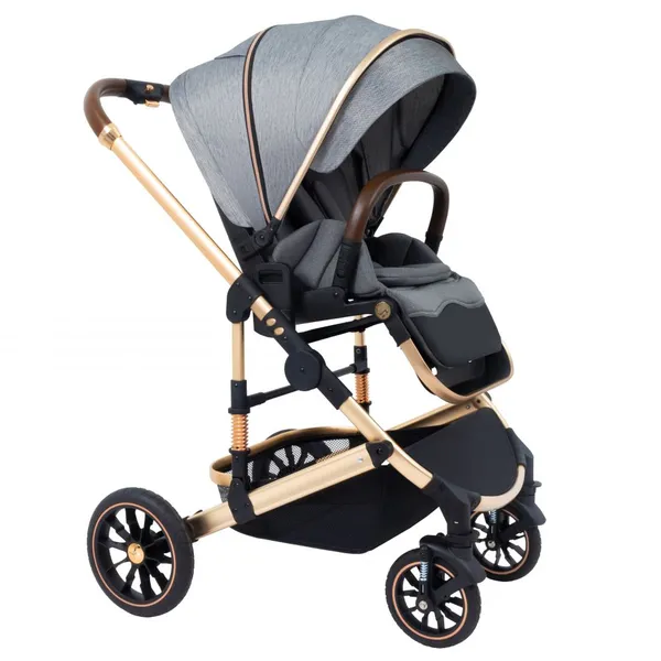 Lightweight 3-in-1 Portable Linen Baby Stroller With Mechanical Adjustment Foldable for 3-Year-Olds and Travel Systems photo-2