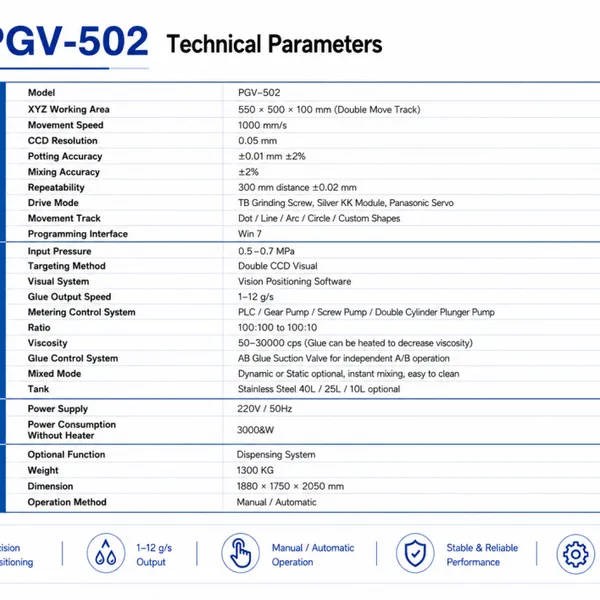 Daheng Pgv-501S CCD Visual Ab Two-Component Glue Potting and Dispensing Machine for Epoxy PU And Silicone photo-3