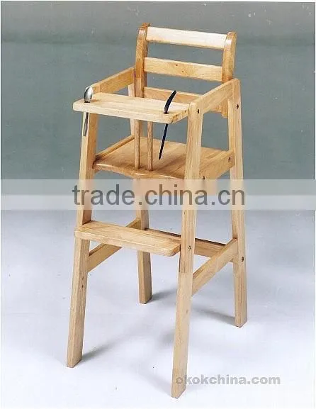 Gorgeous Wooden Baby High Chair With Tray photo-4