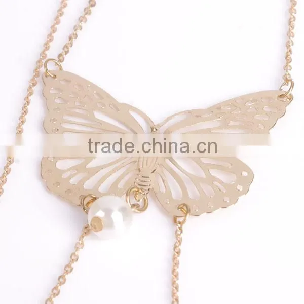 2015 New Products Sweet Shoulder Dish Butterfly Pearl Tassel Size Droplets Sexy Body Chain photo-6