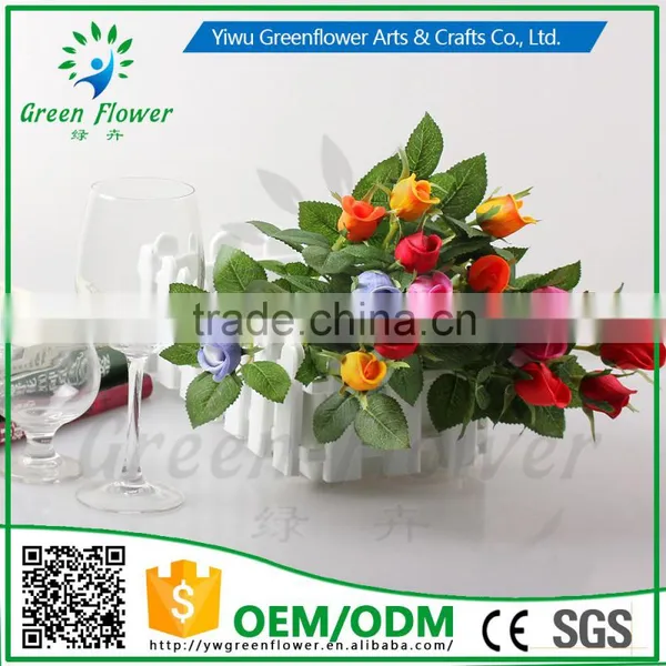 Greenflower 2016 Оптовая продажа натурально выглядящих латексных и ПУ-артифициальных цветов - бутонов розы для свадебного декора из Китая photo-4