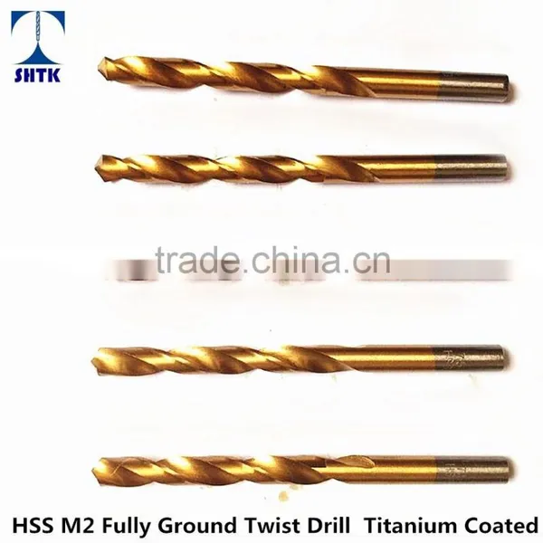 Factory Sales Directly, HSS M2/6542 Fully Ground Twist Drill Bit, Titanium Coated photo-2