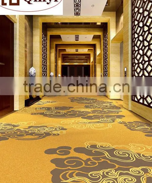 High Quality Luxury Warmth Polyester Yarn Printing Hotel Hall Corridor Carpet Customize Pattern Star Carpet photo-3