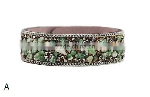 New Arrival Trendy Natural Stone Bracelet Leather Bracelet Customized/ photo-2