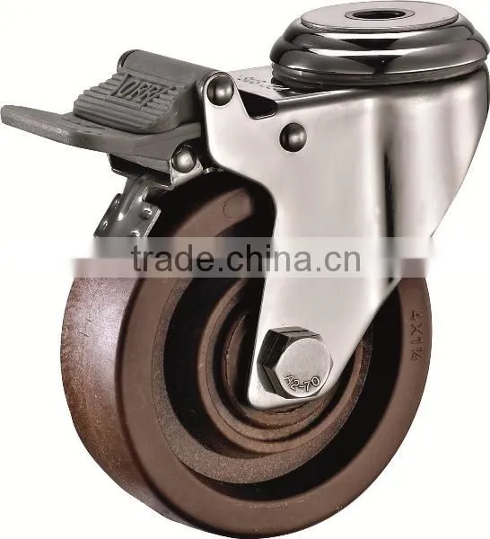 Stainless Steel Hollow Rivet Fork Medium Duty Casters photo-2