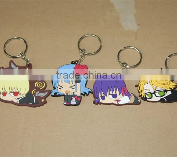 Colorful 3D Plastic Soft Pvc Carton Key Chain photo-4