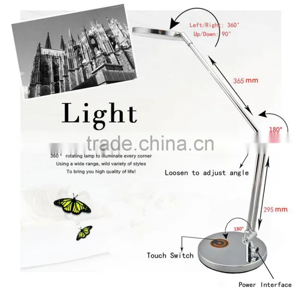 Fleible Adjustable Multi-Angles LED Lamp Eye Protection Reading Light Table Lamp Rotatable Foldable Fleible 9W LED Desk Lamps photo-4