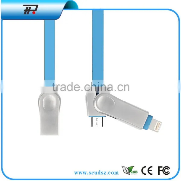 2 in 1 Removable USB Cable for Samsung and IPhone Colorful Usb Cable(CB03)