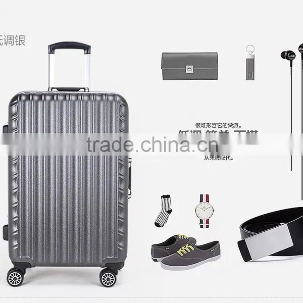 PC Material ISO9001 Certificate Suitcase International Traveller Factory Price 3pcs Aluminum Luggage photo-3