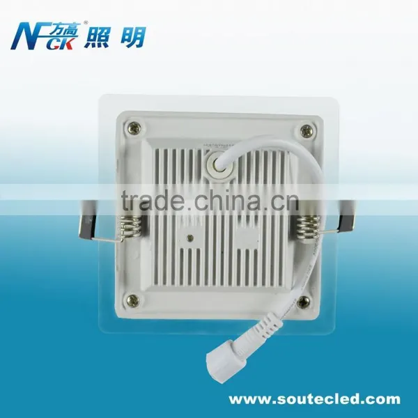 Hot Sale Wholesale Square Glass LED Panel Ceiling Mount Light 12W photo-2