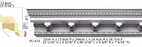 PU Good Price Beautiful New Modern Decorative Polyurethane Crown Moulding photo-5
