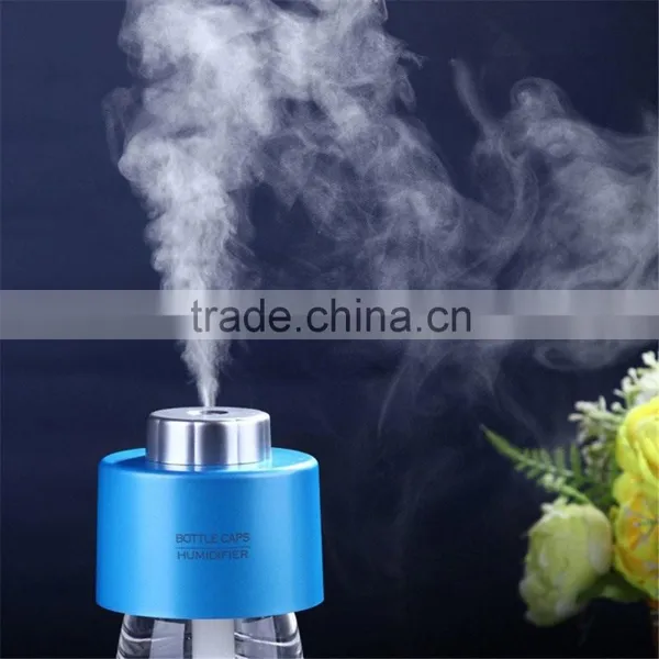 Portable Mini Air Diffuser USB Bottle Cap Humidifier With LED Night Light photo-3
