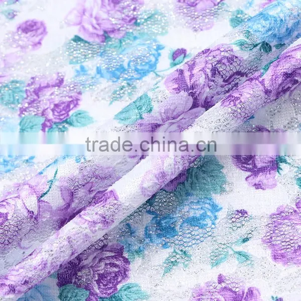 THE LATEST SILVER FOILED PAPER PRINTED FABRIC OF PRINGTING FABRIC