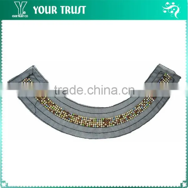 2MM Multi Color Rhinestone Collar Beaded Neckline Garment Accessories photo-3
