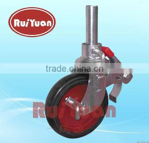 Scaffolding Caster for Heavy Duty With Cast Iron and Rubber Wheel