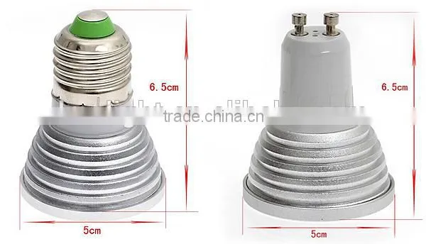 E27 Led Rgb Remote Controlled Spot Light 3W MR16 GU10 With CE photo-4