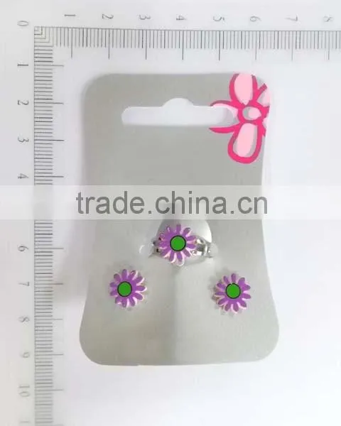 Cute Acrylic Sun Baby Earring and Ring Set for Little Girls photo-5
