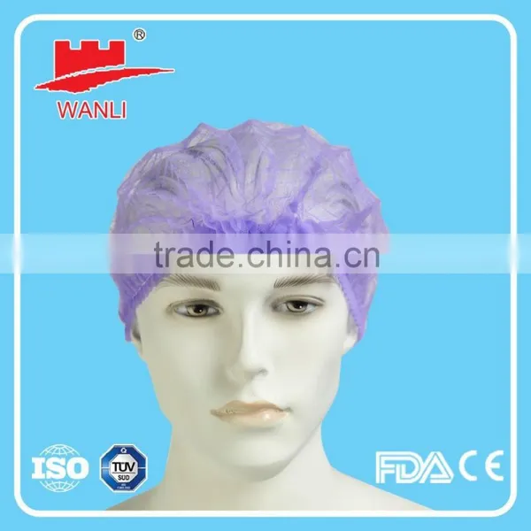 Colorful Crimp Cap Disposable Non Woven Mob Clip Cap photo-3