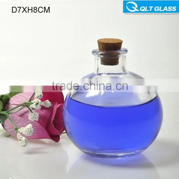 Round Reed Diffuser Glass Bottle Decorative Aroma Diffuser Bottle photo-3