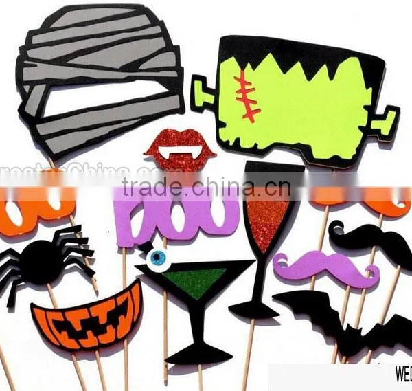 24pcs Christmas Party Hat Masks Photo Booth Props Mustache On A Stick photo-3
