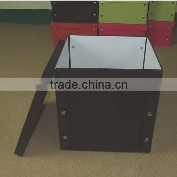 Varies Colours Decorative Foldable Paper Storage Boxes With Lids photo-5