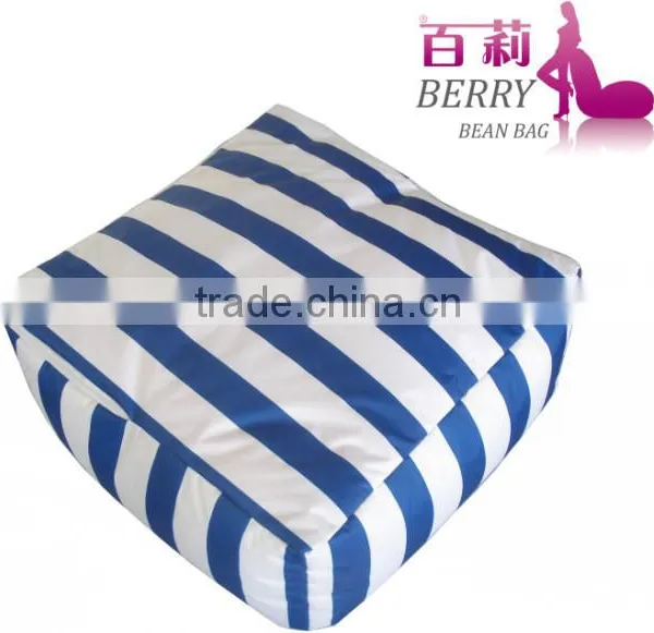 Chambray Cylinder or Cube Bean Bag Chair