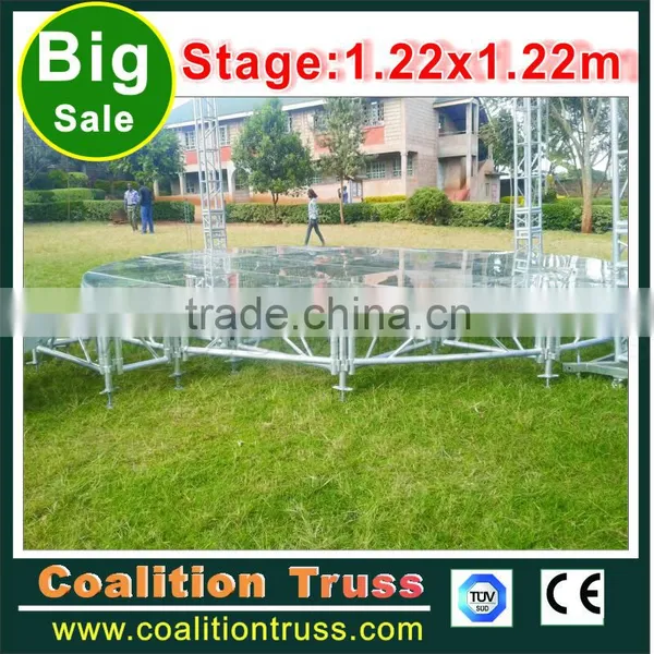 Factory Directly Transparent Plexiglass Wedding Stage Tempered Glass Stage Acrylic Stage photo-3
