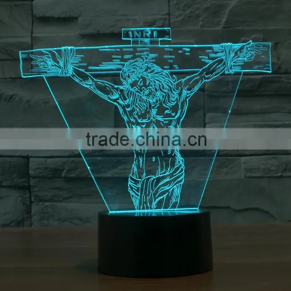 3D Optical Night Light Juses 7 RGB Light Colors 10 LEDs AA Battery or DC 5V Mixed Lot photo-4