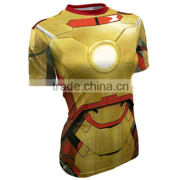 Wholesale Digital Printing Gym Dry Fit Men's Compression Shirt in Sport Wear photo-2