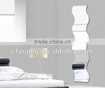 Wave Shaped Mirror Rectangular Cheap China Mirror Factory photo-4