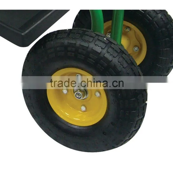 Height Adjustable Rolling Garden Seat With Four Rubber Wheels photo-6